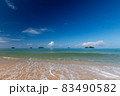 long exposure landscape, beach, sea, clouds, blue sky 83490582