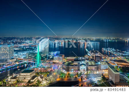 横浜・みなとみらいの夜景 83491483