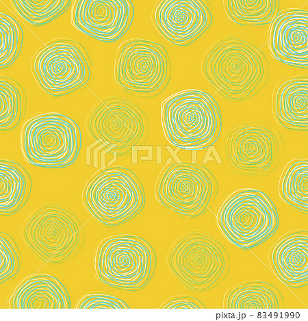 Spiral linear circles seamless pattern. Geometric background. Vector 83491990