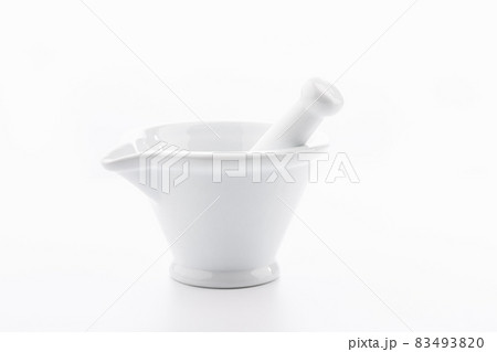 White mortar and pestles isolated on white background. White mortar and pestles isolated on white background. 83493820