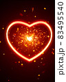 heart light with sparks background 83495540