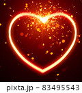 heart light with sparks background 83495543