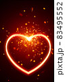 heart light with sparks background 83495552