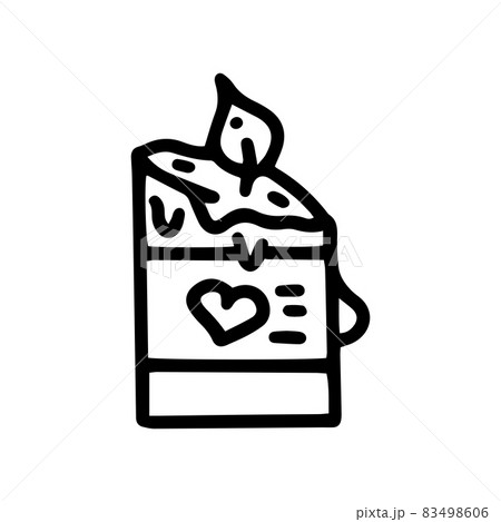 romantic aroma candle line vector doodle simple icon 83498606
