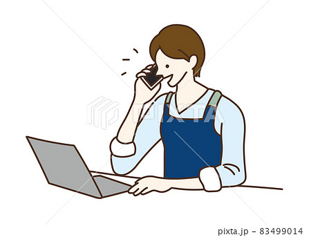 農業女子　パソコン　仕事　 83499014