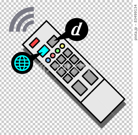 テレビのリモコンを操作するイラスト テレビのリモコンを操作するイラスト 83499134