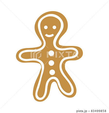 Gingerbread man isolated on white background. 83499858