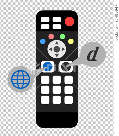 テレビをリモコンで操作するイラスト テレビをリモコンで操作するイラスト 83499947