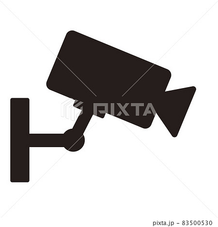 防犯カメラのアイコン。防犯対策イメージ。 防犯カメラのアイコン。防犯対策イメージ。 83500530