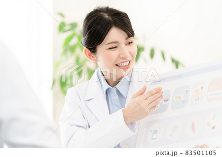 栄養指導をする栄養士 83501105