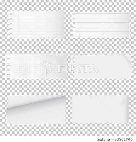 白い用紙の素材セット 83501740