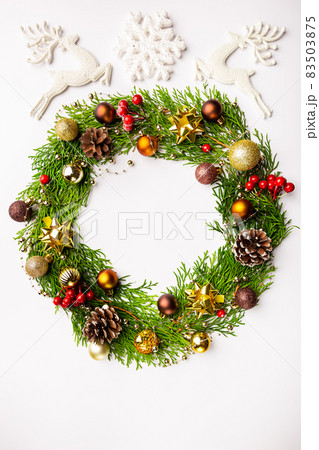 Winter and christmas wreath Winter and christmas wreath 83503875