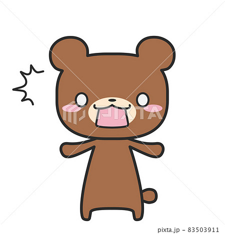 驚いているクマさん 83503911