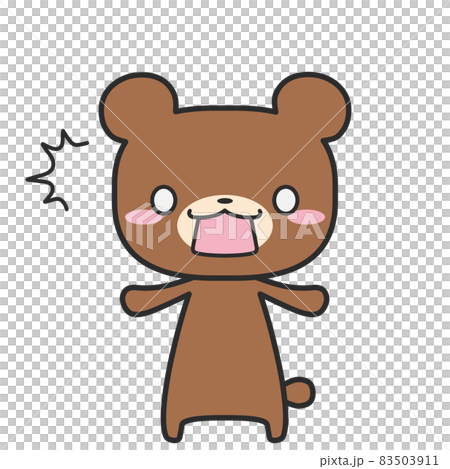 驚いているクマさん 83503911