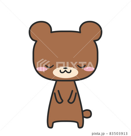 お辞儀しているクマさん 83503913