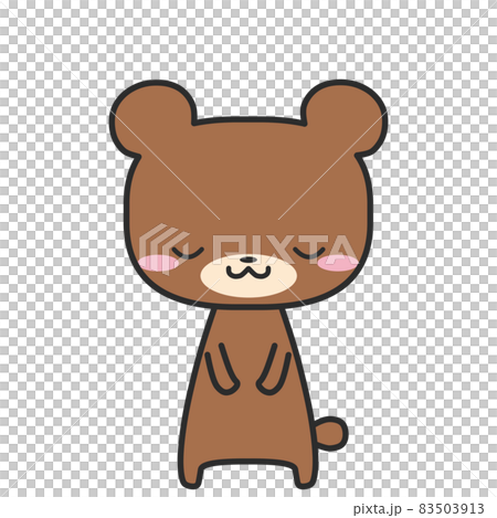 お辞儀しているクマさん 83503913