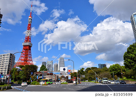 赤羽橋交差点から見える東京タワー 83505699
