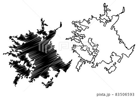 Prato City (Italian Republic, Italy, Tuscany) map vector illustration, scribble sketch City of Prato map 83506593