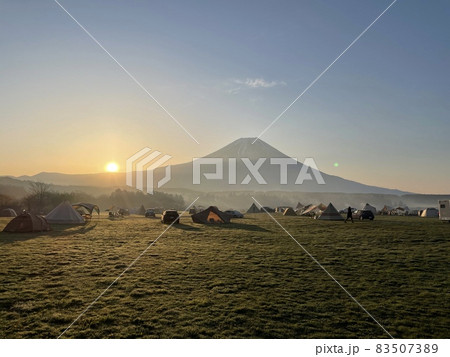 日の出×富士山×キャンプ 日の出×富士山×キャンプ 83507389
