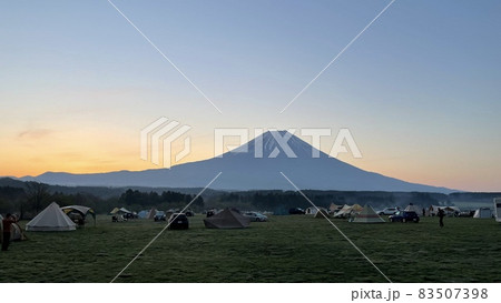 日の出×富士山×キャンプ 日の出×富士山×キャンプ 83507398