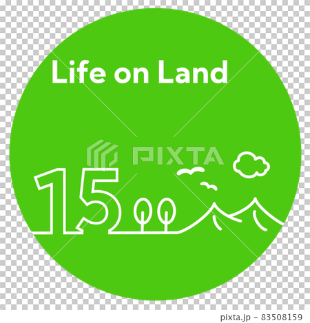 SDGs 15. Let's protect the richness of the land Round icon 83508159