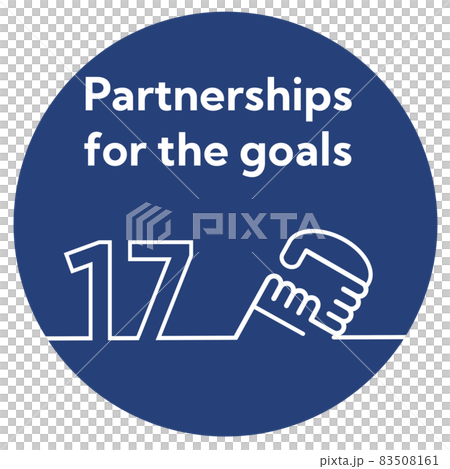 SDGs 17.パートナーシップで目標を達成しよう 丸型アイコン SDGs 17.パートナーシップで目標を達成しよう 丸型アイコン 83508161