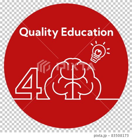 SDGs 4. High quality education for everyone Round icon SDGs 4. High quality education for everyone Round icon 83508173
