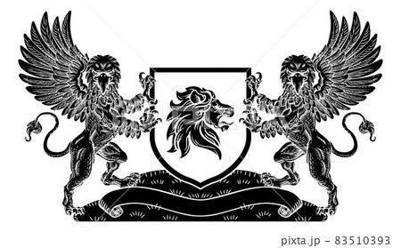 Crest Lion Griffin Coat of Arms Griffon Shield 83510393