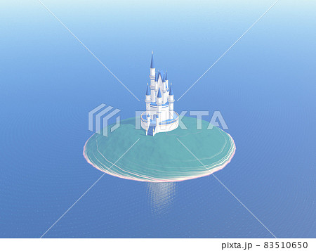 夢のお城のある風景14のイラスト素材 夢のお城のある風景14のイラスト素材