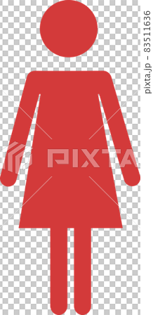 Female pictogram illustration icon - Stock Illustration [83511636] - PIXTA