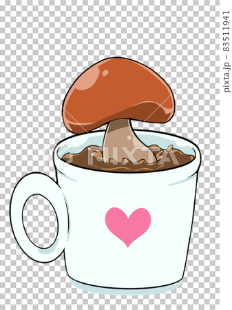 Low calorie and healthy mushroom coffee 83511941