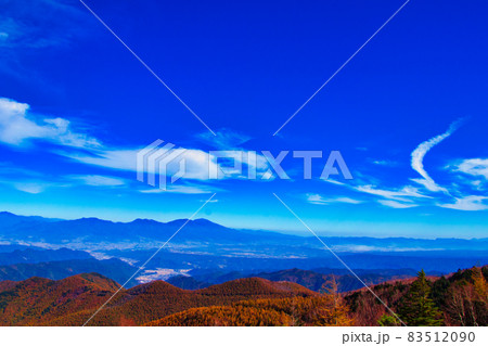 長野県 蓼科高原 ビーナスライン 紅葉　中央アルプス 83512090