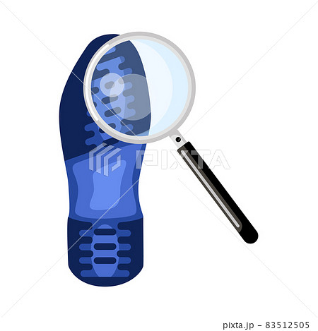 Boot footprint isolated on white background. Security access concept . 83512505