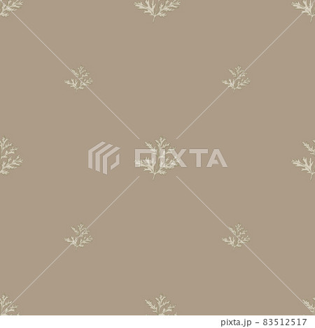 Seamless pattern wormwood on light brown background. Beautiful plant ornament. Geometrical texture template for fabric. Seamless pattern wormwood on light brown background. Beautiful plant ornament. Geometrical texture template for fabric. 83512517