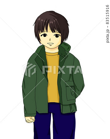 冬服の男の子のイラスト素材