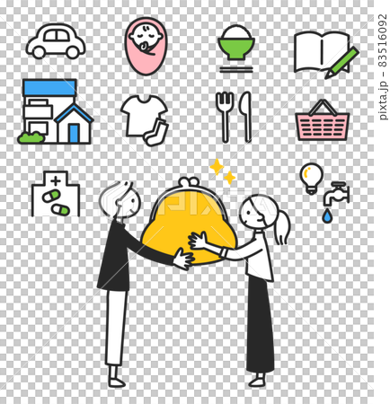 夫婦の家計管理 お金の話をするカップル 夫婦の家計管理 お金の話をするカップル 83516092