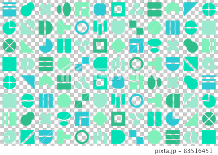 Illustration Geometry Pattern Shape Background Vector Image Material Green Blue Green Blue 83516451