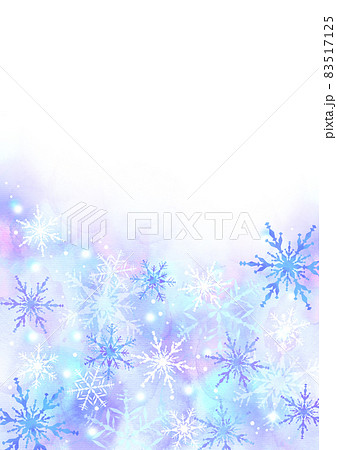 雪の結晶 背景 青のイラスト素材