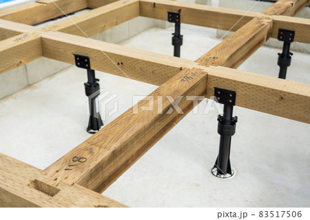 土台 注入材 木造住宅の写真素材