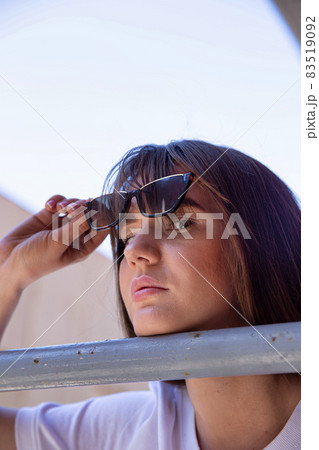 White young european girl portrait White young european girl portrait 83519092