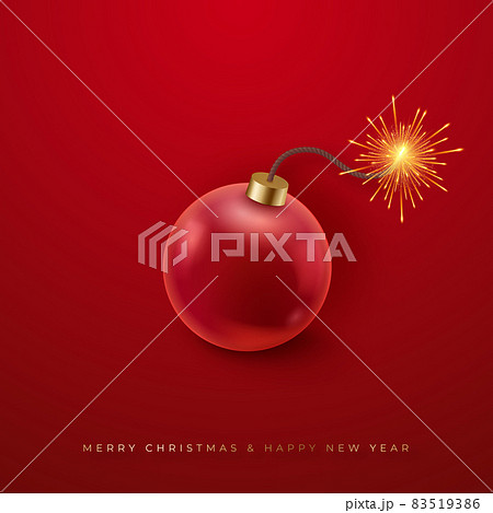 Christmas tree ball bomb. Countdown to the new year. Christmas concept Christmas tree ball bomb. Countdown to the new year. Christmas concept 83519386