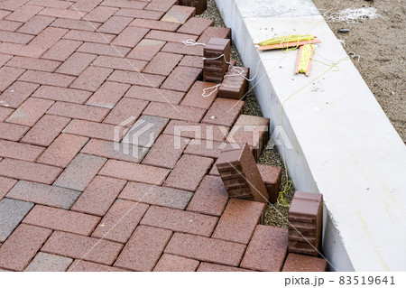 abstract view of unfinished pavement of the square abstract view of unfinished pavement of the square 83519641