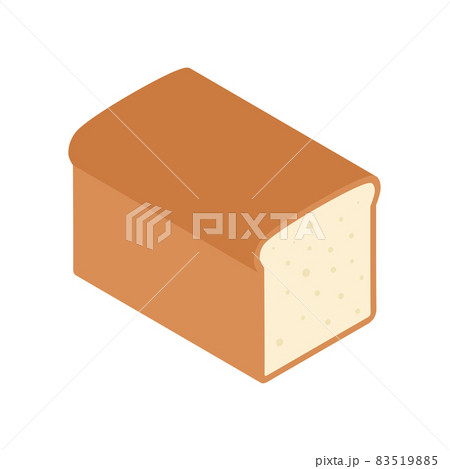 Bread isometric icon, isolated on white background. Toast bread. 83519885