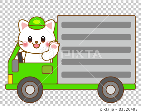 トラックを運転する猫 83520498