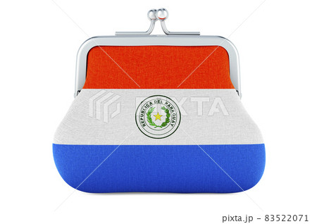 Coin purse with Paraguayan flag. Budget, investment or financial, banking concept in Paraguay. 3D rendering 83522071