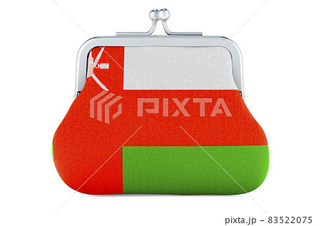 Coin purse with Omani flag. Budget, investment or financial, banking concept in Oman. 3D rendering 83522075