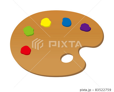 絵の具パレットのイラスト素材