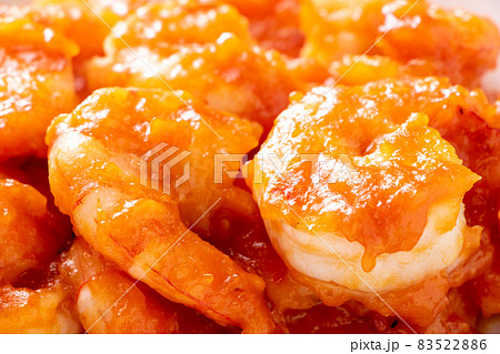 エビのチリソースのアップ。 83522886