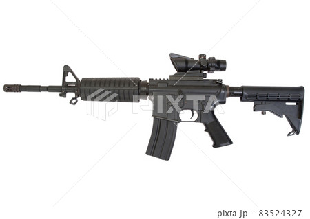 AR15 based rifle isolated on a white background 83524327