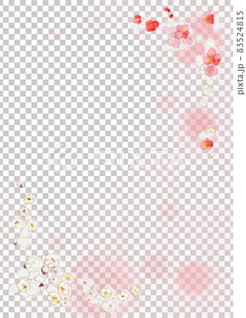 New Year background material (pink) studded with cute plums 2 New Year background material (pink) studded with cute plums 2 83524815
